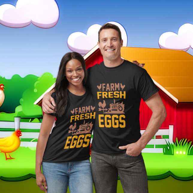 Cool farm fresh eggs word art T-Shirt (Creator Uploaded)