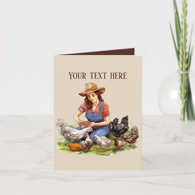 Cool Farmer add message  Card (Front)