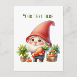 Cool Farmer customisable gnome carrot Postcard