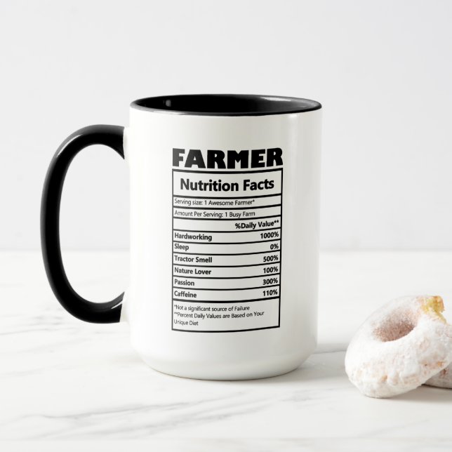 cool Farmer work facts Mug (With Donut)