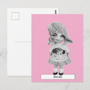 Cool Fashion Doll Postcard