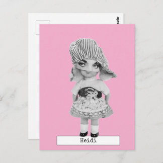 Cool Fashion Doll Postcard