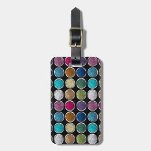 cool Fashionable colourful glitter eye shadows Luggage Tag