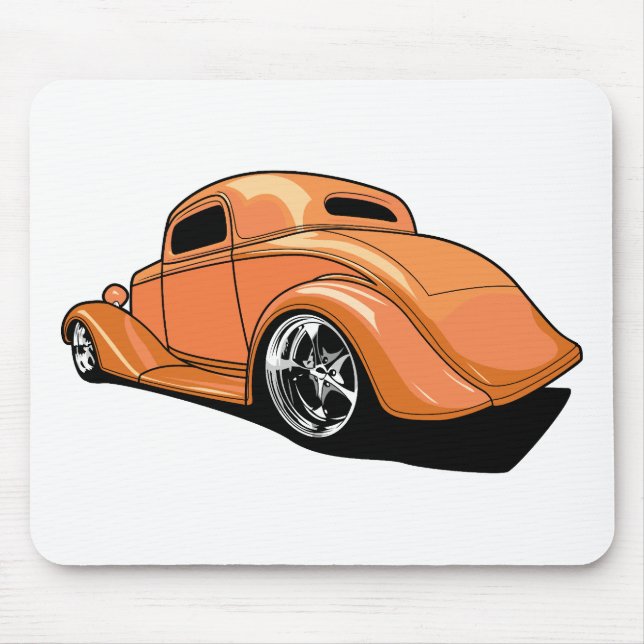 Cool Fat Fendered Street Rod Mouse Pad (Front)