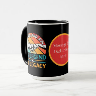 Cool Father and son customizable add message Mug