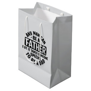 Cool father dad word art  medium gift bag