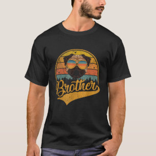 Cool Father s Day Gifts Retro Vintage Pug Brother T-Shirt