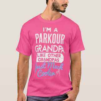 Cool Fathers Day Design Parkour Grandpa T-Shirt