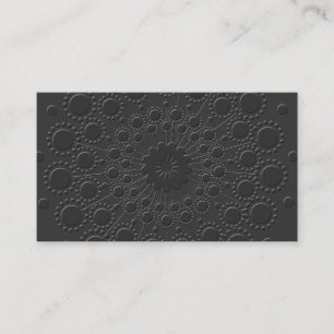 Cool Faux Embossed Black Business Card