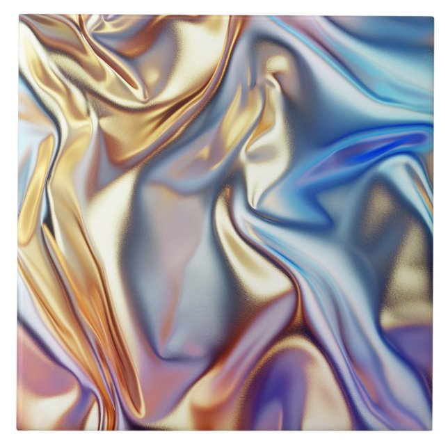 Cool faux foil pattern  ceramic tile (Front)