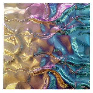 Cool faux foil pattern ceramic tile