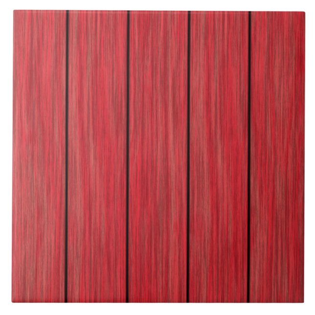 cool faux red wood  ceramic tile (Front)