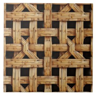 Cool faux weave pattern ceramic tile
