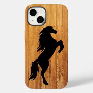 cool faux wood horse lovers Country  Case-Mate iPhone 14 Case