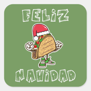 Cool Feliz Navidad Santa Taco Sticker
