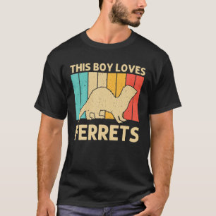 Cool Ferret For Boys Kids Animal Lover Ferret Owne T-Shirt