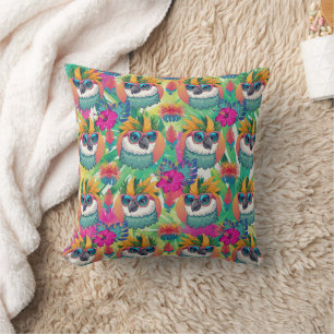 Cool Festive Cockatoo Feather Print Cushion