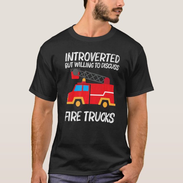 Cool Fire Truck Art For Men Women Kids Firetruck F T-Shirt (Front)