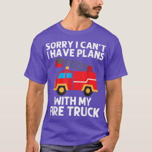 Cool Fire Truck Art For Men Women Kids Firetruck F T-Shirt