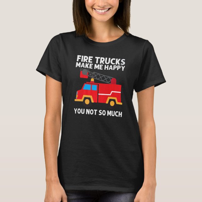 Cool Fire Truck For Men Women Kids Firetruck Firef T-Shirt (Front)
