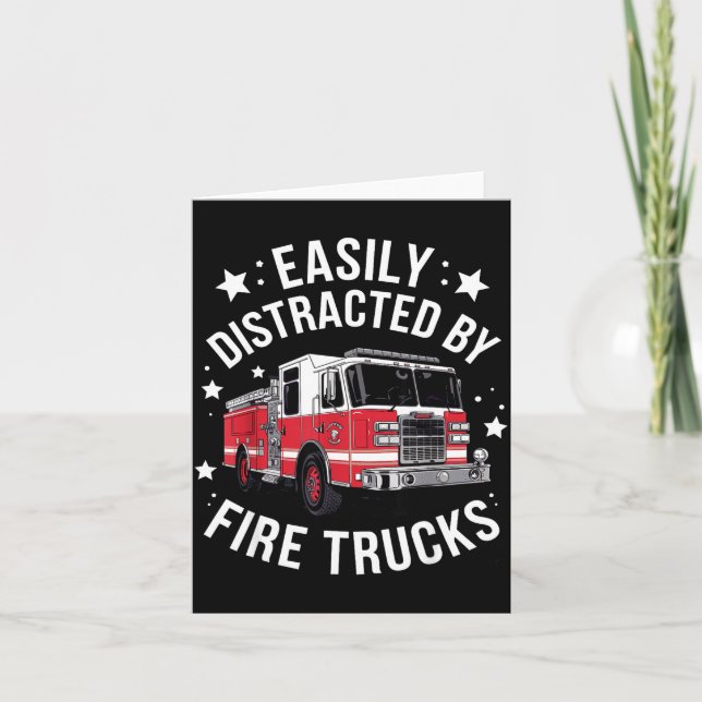 Cool Firefighter Design For Men Women Firemen Fire Card (Front)