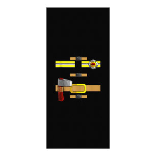 Cool Firefighter Uniform Funny DIY Halloween Rack Card