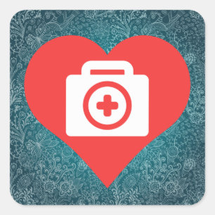 Cool First Aid Kits Picto Square Sticker