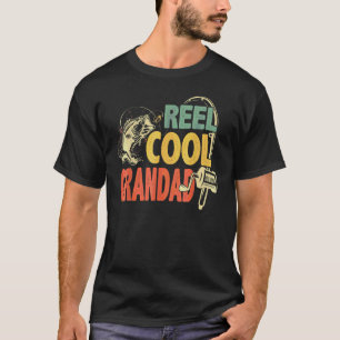 Cool Fisherman Fishing Vintage Reel Cool Grandad F T-Shirt