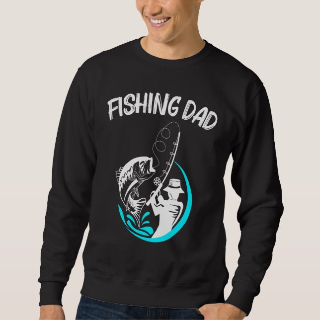 Cool Fishing Art For Men Dad Fishermen Fish Hook B Sweatshirt (Front)