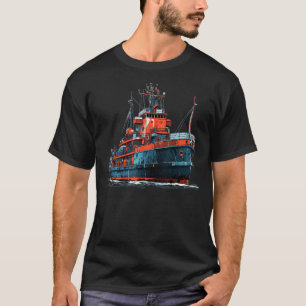 Cool Fishing Boat for Ships, Fish and Sea Lovers T-Shirt