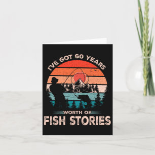 Cool Fishing Design 60 Years Old 60th Birthday Gif Card