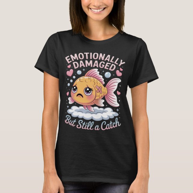 Cool Fishing Graphic Tees â€“ Retro Style Angler S (Front)