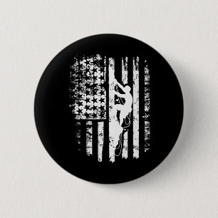 Cool Flag Rock Climbing Gift Shirt Climber Boulder 6 Cm Round Badge
