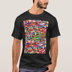 Cool Flags of The World Illustration Graphic Desi T-Shirt