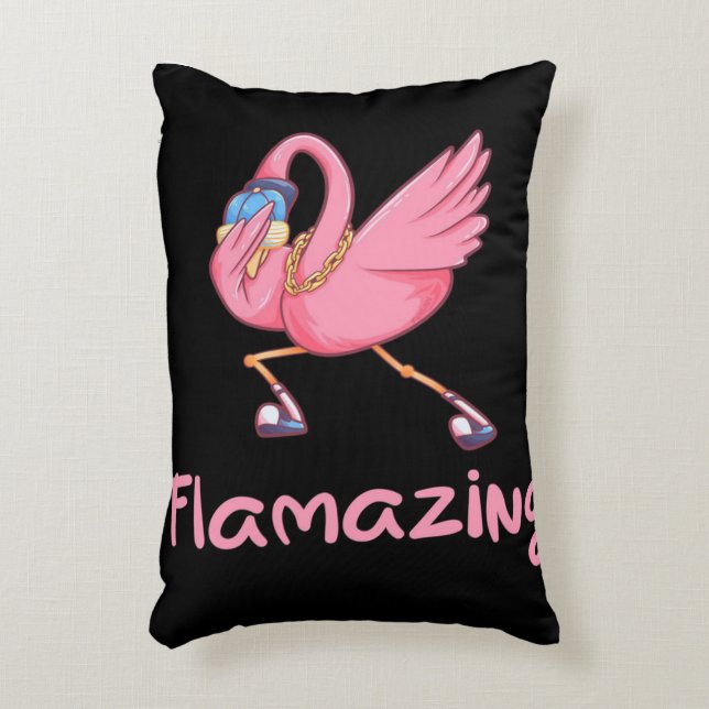 Cool Flamazing Dabbing Flamingo Decorative Cushion (Front(Vertical))