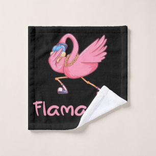 Cool Flamazing Dabbing Flamingo Wash Cloth