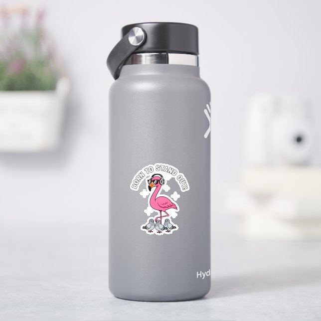 Cool Flamingo Born To Stand Out Funny Pink Bird (HydroFlask)