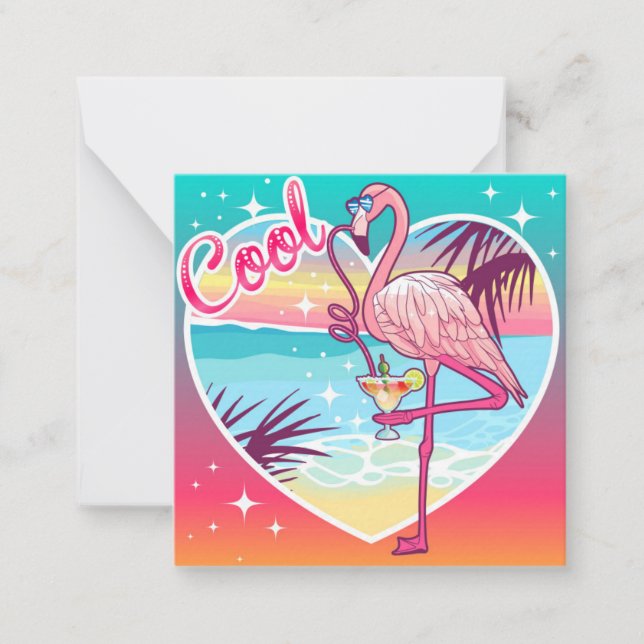 Cool Flamingo Card (Front)