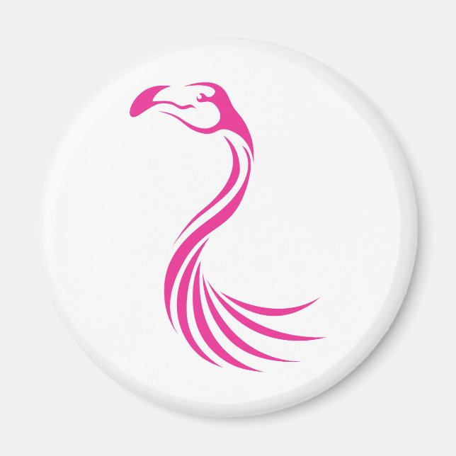 Cool Flamingo Greater Swish Logo Icon Style Magnet (Front)
