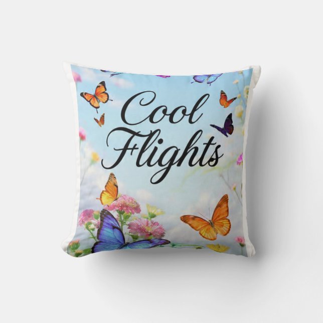 Cool Flights Butterfly Cushion (Front)