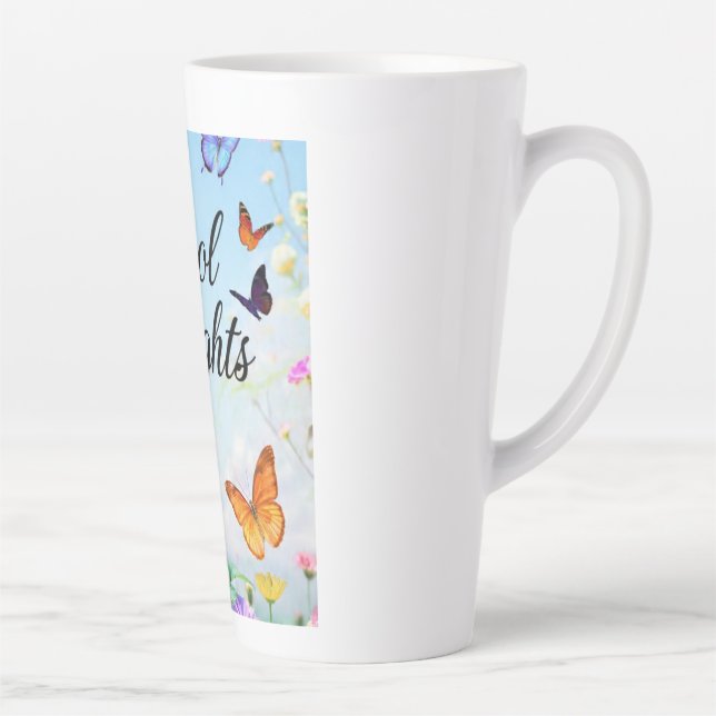 Cool Flights Butterfly Latte Mug (Right)