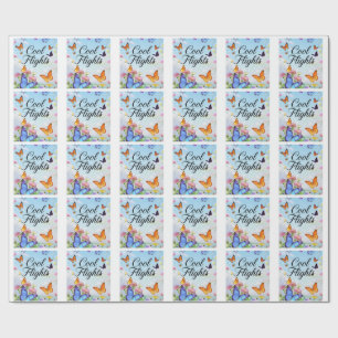 Cool Flights Butterfly Wrapping Paper