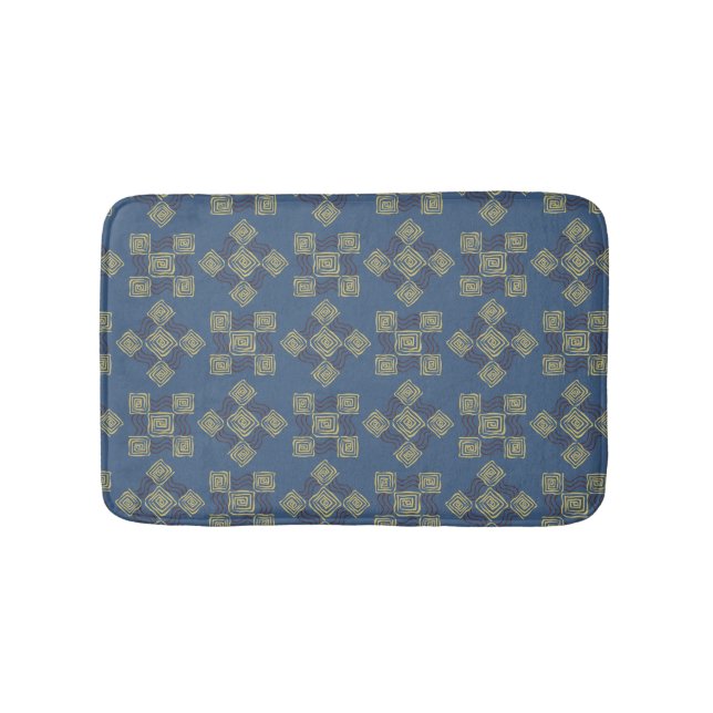 Cool Floral Pattern Bath Mat (Front)
