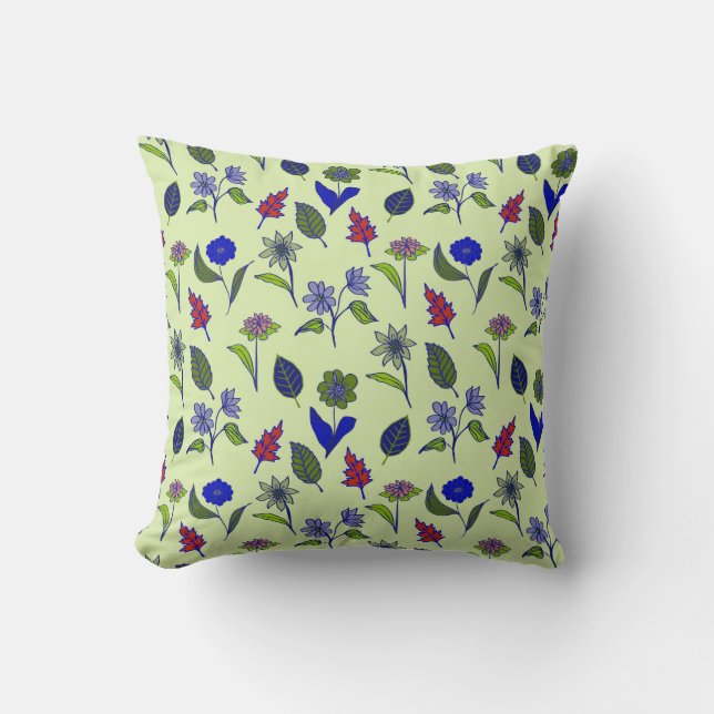 Cool Floral Pattern Cushion (Front)