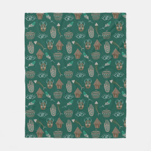 Cool Floral Pattern Fleece Blanket