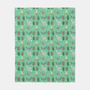 Cool Floral Pattern Fleece Blanket