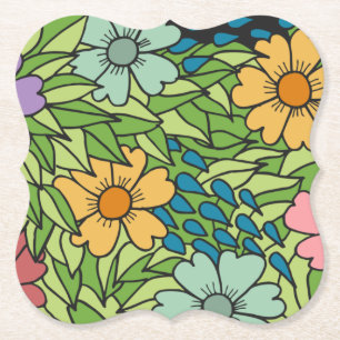 Cool floral pattern-SPRING  Paper Coaster