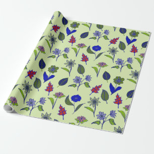Cool Floral Pattern Wrapping Paper