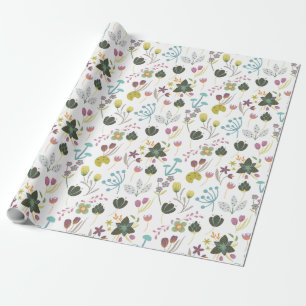 Cool Floral Pattern Wrapping Paper