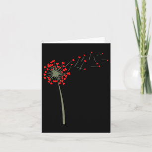 Cool Flower Dandelion Hearts Valentines Day Women  Card